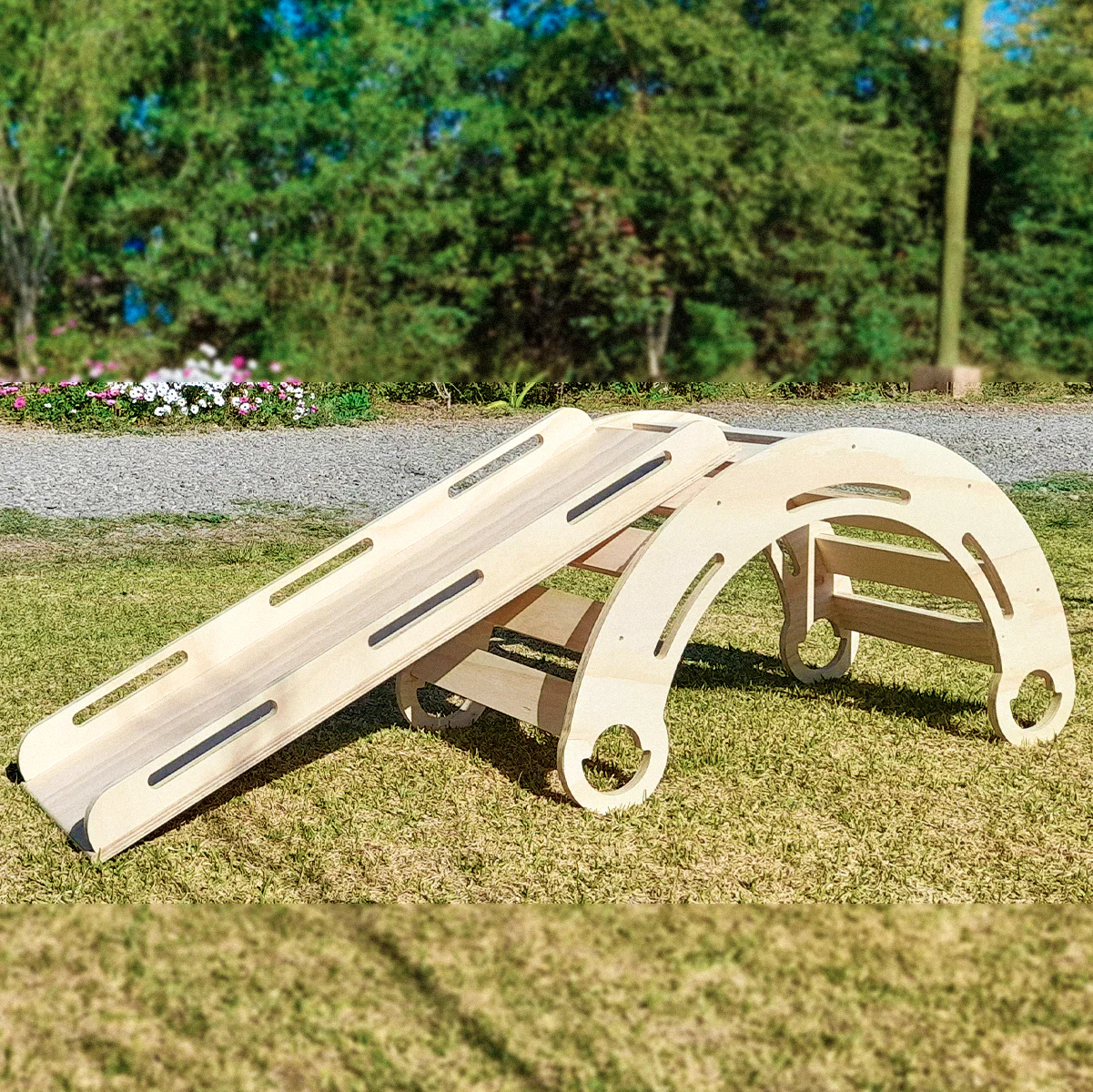 Balancín Pikler de Madera con Rampa 2 en 1 – Modelo Huemul - Imagen 4